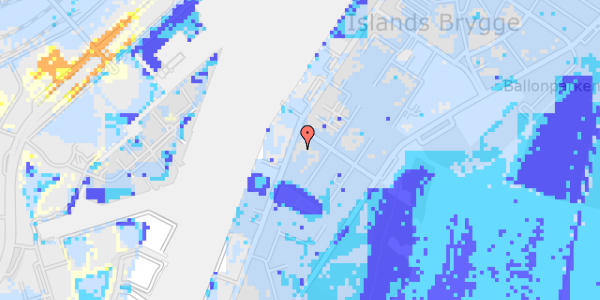 Ekstrem regn på Islands Brygge 71, 7. th