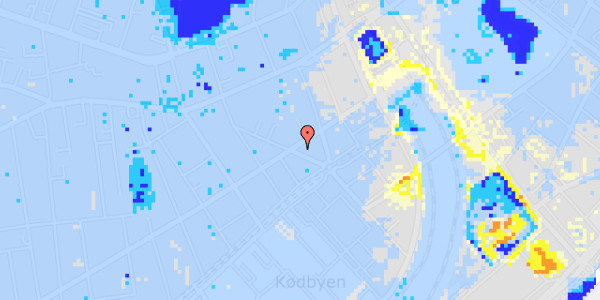 Ekstrem regn på Istedgade 17, 1. th