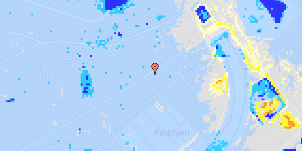 Ekstrem regn på Istedgade 23, st. tv