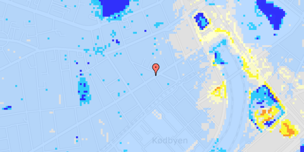 Ekstrem regn på Istedgade 28, 1. th