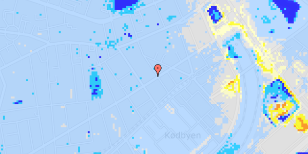 Ekstrem regn på Istedgade 34, 1. th