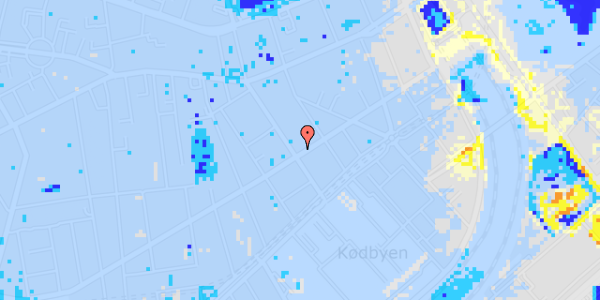 Ekstrem regn på Istedgade 38, 1. th