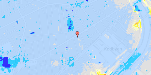 Ekstrem regn på Istedgade 55, 1. th