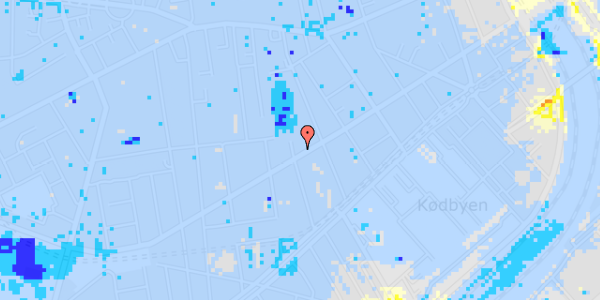 Ekstrem regn på Istedgade 66, 1. th