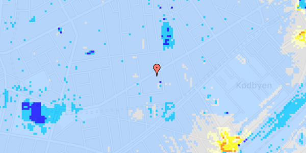 Ekstrem regn på Istedgade 71, 1. th