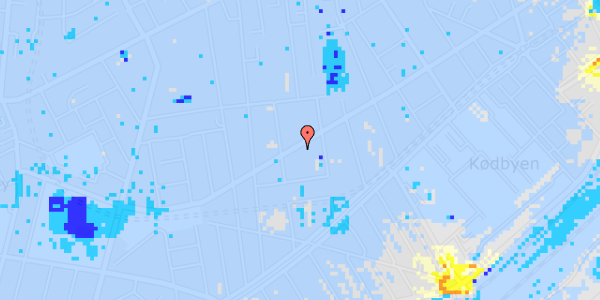 Ekstrem regn på Istedgade 75, 1. th