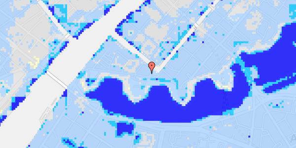 Ekstrem regn på Langebrogade 25, 1. mf