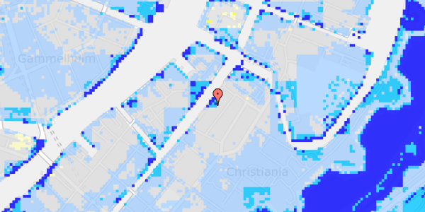 Ekstrem regn på Overgaden Oven Vandet 100, st. th