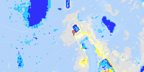 Ekstrem regn på Reventlowsgade 10, kl. 