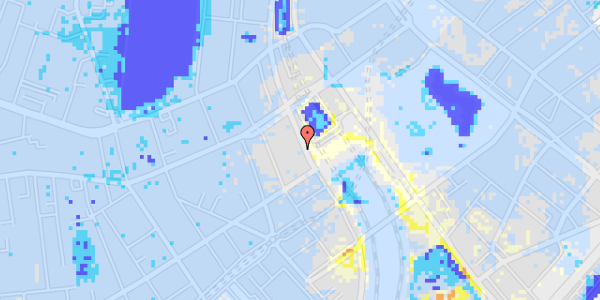 Ekstrem regn på Reventlowsgade 10, 3. th