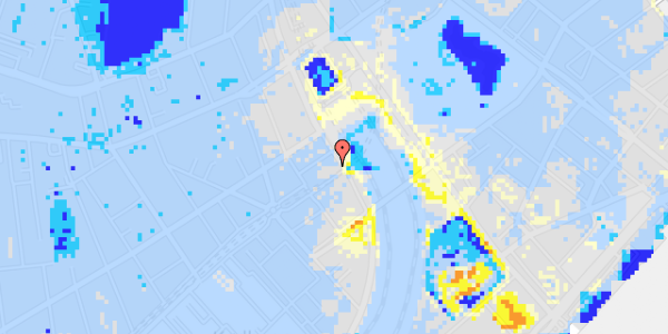 Ekstrem regn på Reventlowsgade 22, st. tv