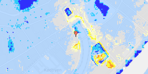 Ekstrem regn på Reventlowsgade 26, 1. th