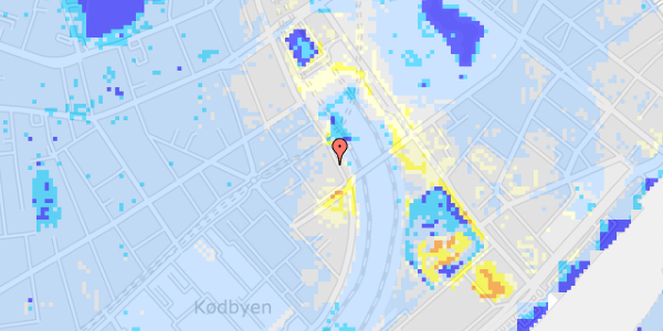 Ekstrem regn på Reventlowsgade 28, 3. th