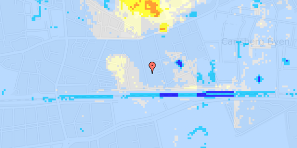 Ekstrem regn på Skovbogårds Allé 13, kl. 