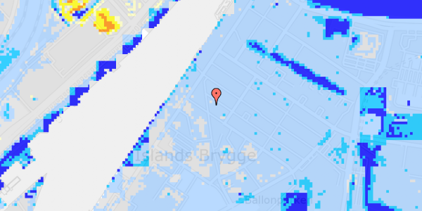 Ekstrem regn på Snorresgade 5, 1. th