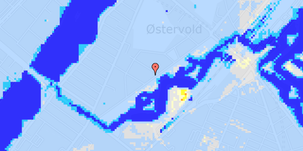 Ekstrem regn på Stockholmsgade 37, 3. th