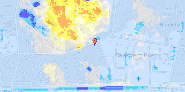 Ekstrem regn på Valby Langgade 3A, st. 