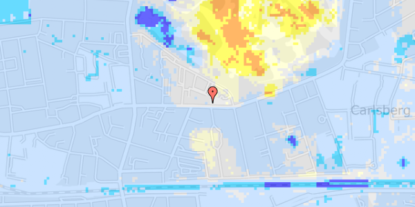 Ekstrem regn på Valby Langgade 10, st. mf