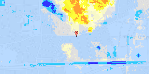 Ekstrem regn på Valby Langgade 19A