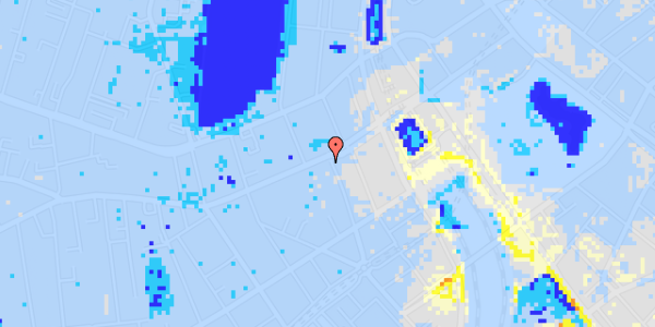 Ekstrem regn på Vesterbrogade 13, kl. 