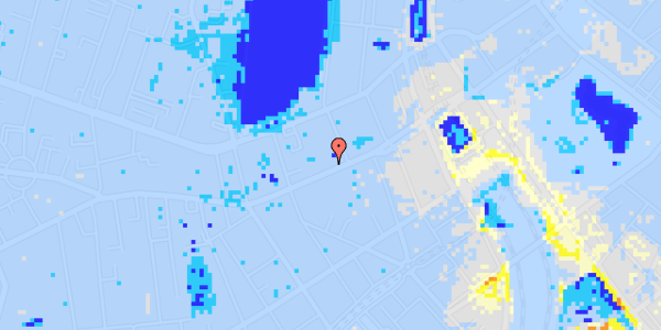 Ekstrem regn på Vesterbrogade 20, st. tv