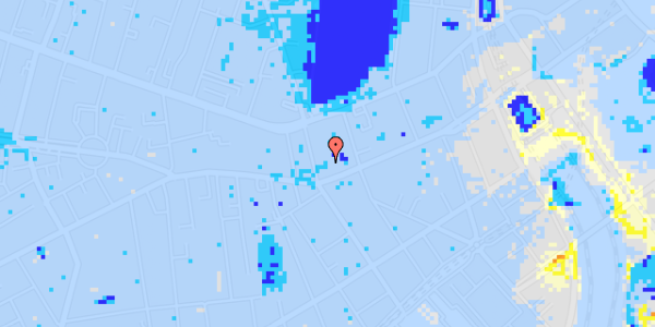 Ekstrem regn på Vesterbrogade 38A, kl. 