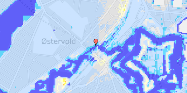 Ekstrem regn på Østbanegade 1, kl. 2