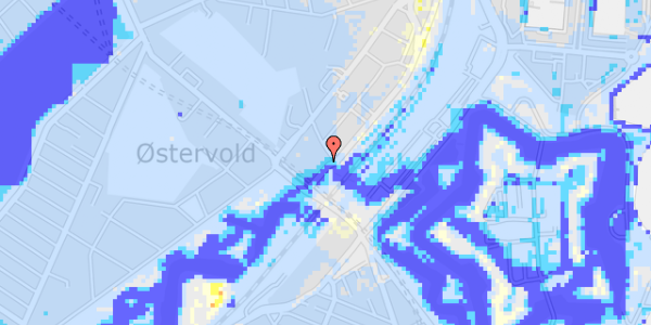 Ekstrem regn på Østbanegade 3, 1. th