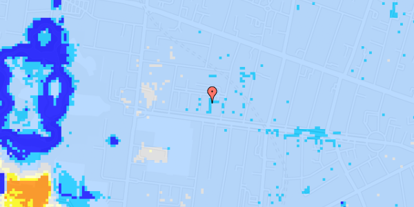 Ekstrem regn på Frederiksberg Alle 78, 1. tv