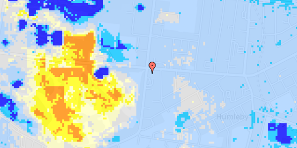 Ekstrem regn på Pile Alle 23, st. th