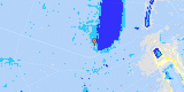 Ekstrem regn på Vodroffsvej 7, kl. tv