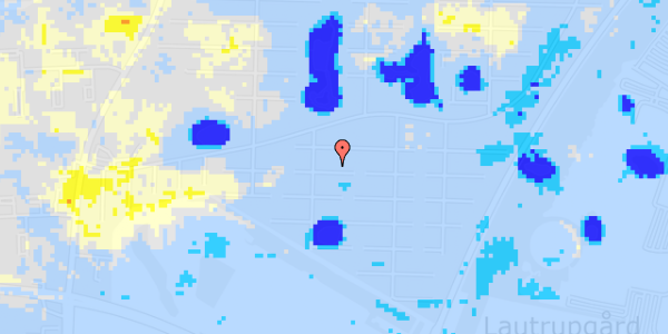 Ekstrem regn på Kai Hoffmanns Alle 13