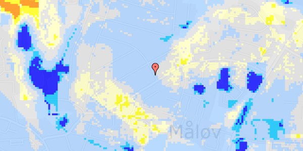 Ekstrem regn på Bakkesvinget 1A