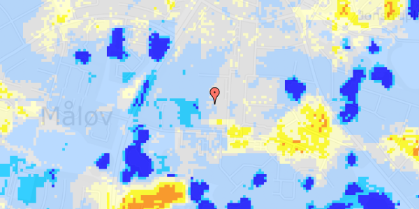 Ekstrem regn på Knastebakken 69