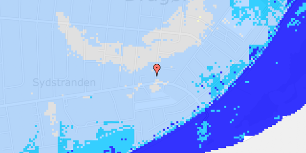 Ekstrem regn på Sydstrandsvej 1E