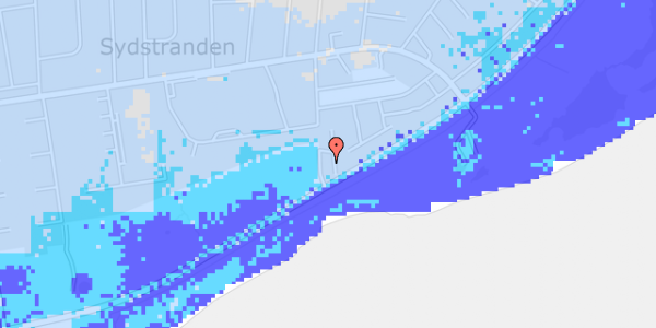 Ekstrem regn på Søndre Strandvej 135