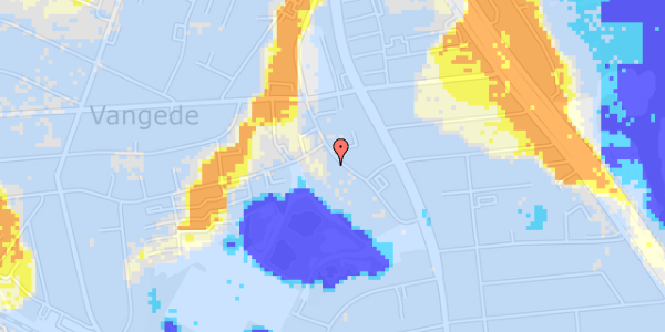 Ekstrem regn på Vangede Bygade 118