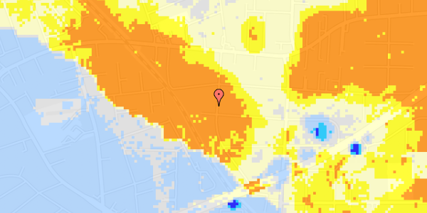 Ekstrem regn på Huldbergs Alle 20