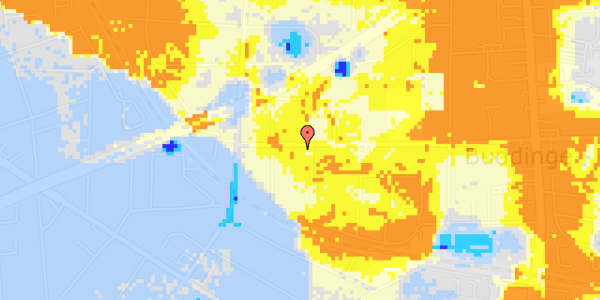 Ekstrem regn på Kong Hans Alle 95