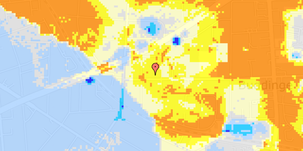 Ekstrem regn på Kong Hans Alle 98