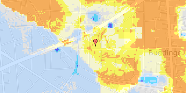 Ekstrem regn på Kong Hans Alle 102