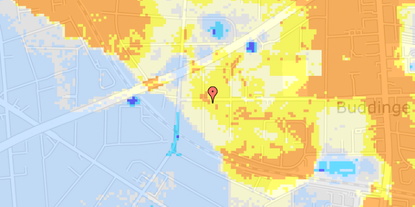 Ekstrem regn på Kong Hans Alle 103