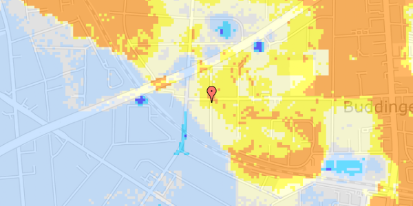 Ekstrem regn på Kong Hans Alle 105