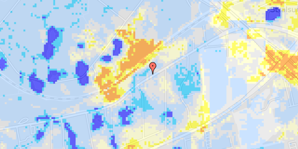 Ekstrem regn på Skovdiget 58