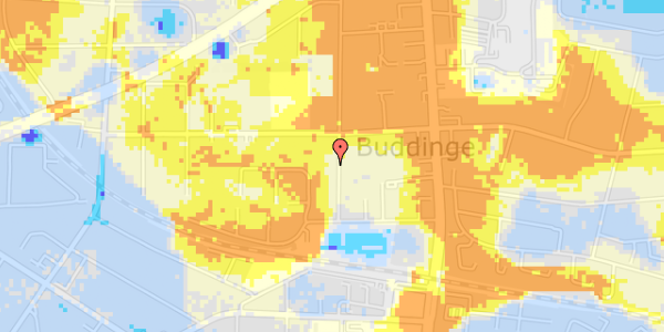 Ekstrem regn på Valdemars Alle 23