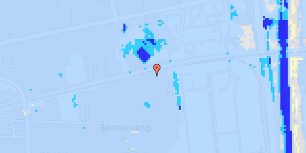 Ekstrem regn på Søndervangsvej 54, 1. tv