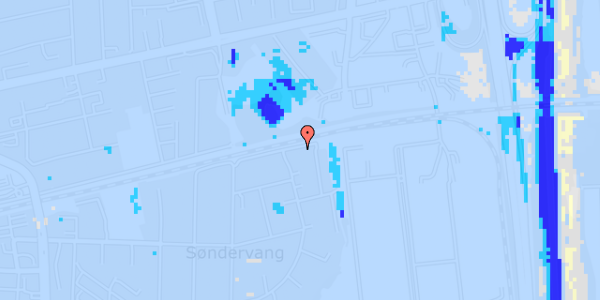 Ekstrem regn på Søndervangsvej 58, 1. tv