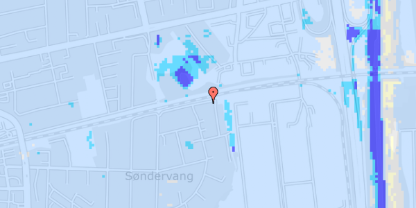 Ekstrem regn på Søndervangsvej 60, 1. tv