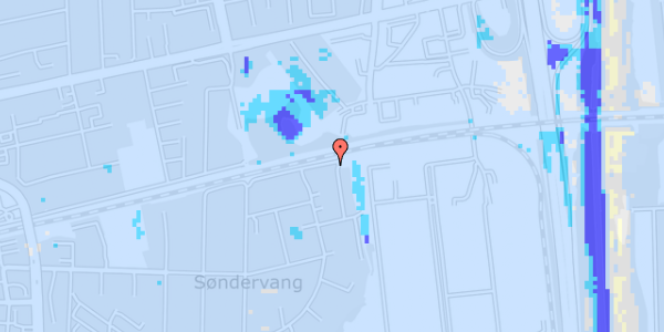 Ekstrem regn på Søndervangsvej 62, 1. th