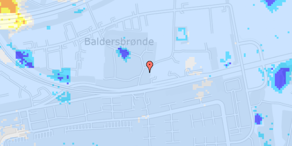 Ekstrem regn på Baldersbrøndegade 6A